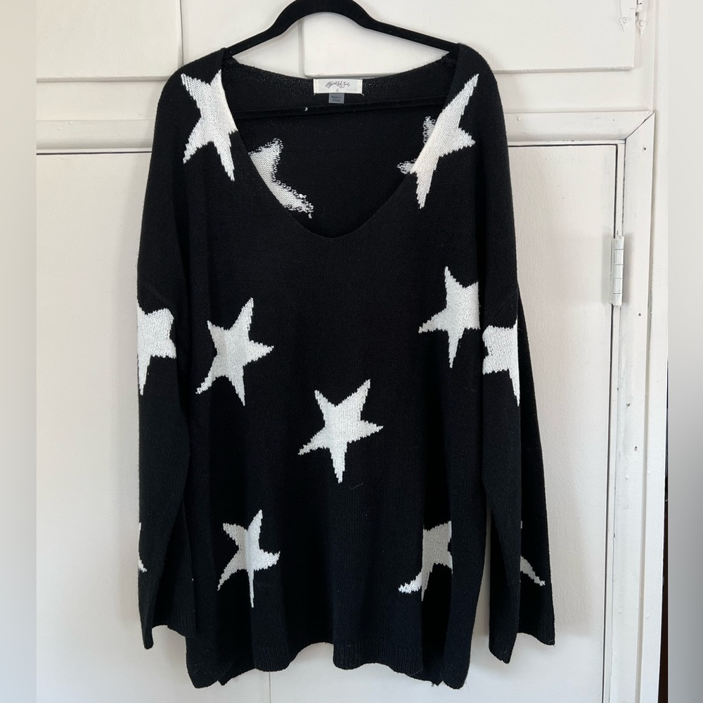 Plus Black Star Sweater